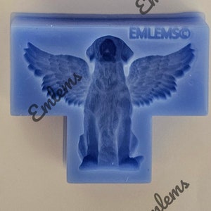Emlems New small dog with angel wings Silicone Mould for resin, cake topper, fondant, chocolate, clay, concrete, plaster and all your crafts