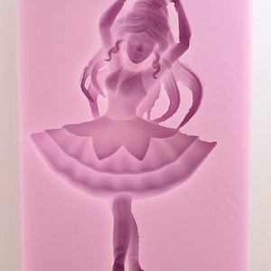 Ballerina Silicone Mould for resin and food safe for cake toppers, resin, fondant, chocolate etc