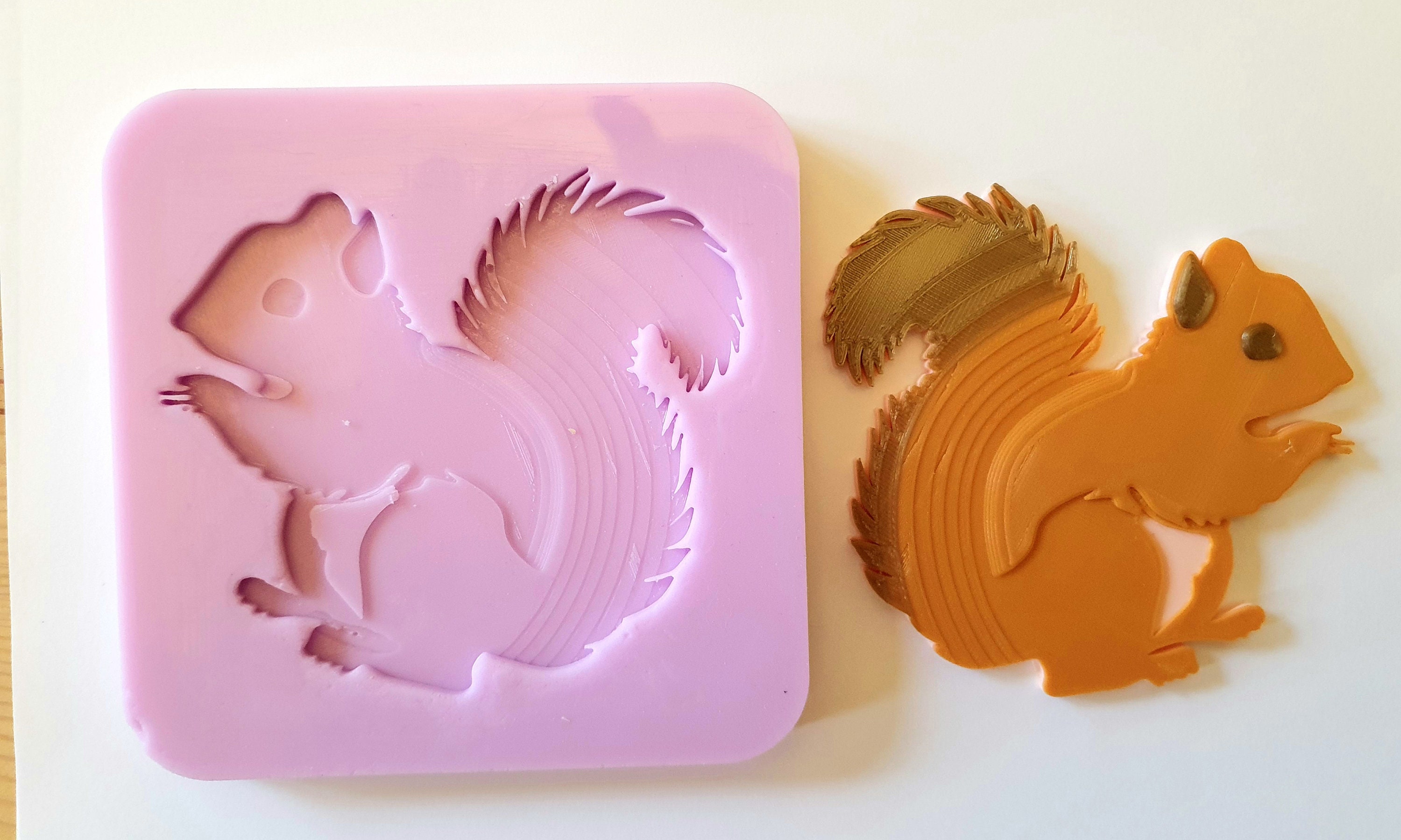 Large Squirrel Food Safe Silicone Mould for cake toppers, fondant, resin etc
