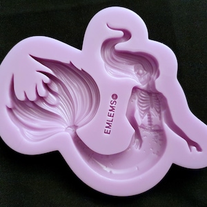 Emlems Skeleton Mermaid Silicone Mould for resin, chocolate, clay, wax, concrete, plaster and more