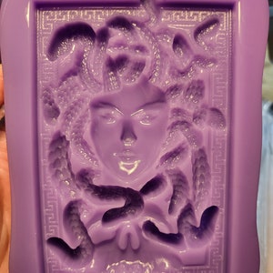 Emlems Medusa plaque Silicone Mould for resin, cake toppers, clay and so much more