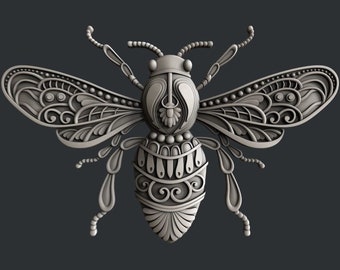 Emlems Small Mandala Bumble Bee Silicone Mould for Resin, cake toppers, clay, and so much more