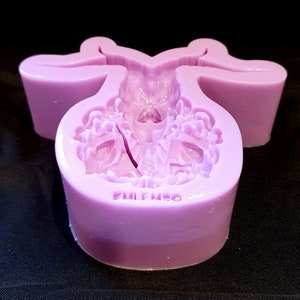 Emlems Wolf Woman Iron Lady warrior warewolf Silicone Mould for resin, concrete, clay, plaster, food safe and much more image 2