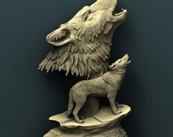Emlems Wolves Silicone Mould food safe for cake toppers, resin, fondant, chocolate and so much more