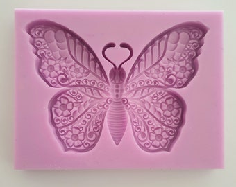 Emlems Large Butterfly Silicone Mould for cake toppers, fondant, resin, clay and more
