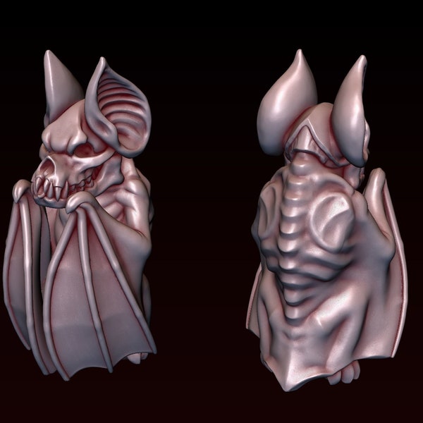 3d Gothic Gargoyle Bat for wax Silicone Mould for resin, clay, wax, fondant etc