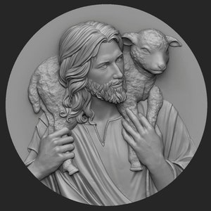 Emlems Jesus silicone mould Christ with Lamb Easter Silicone Mould for resin, food safe for cake toppers, wax, chocolate etc