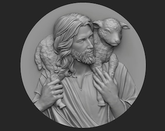 Emlems Jésus moule en silicone Christ avec agneau moule en silicone de Pâques pour résine, sans danger pour les aliments pour les gâteaux, la cire, le chocolat, etc.
