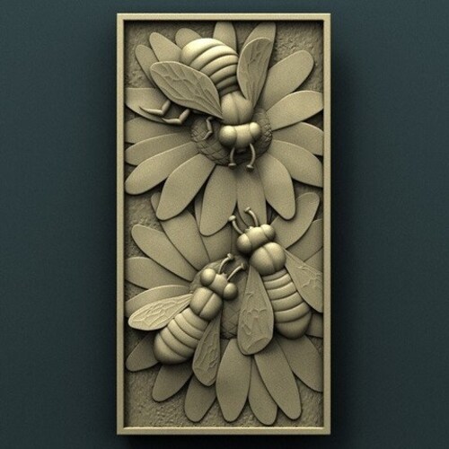 Extra deep Bee plaque Silicone Mould for candles, soap, resin, wax melts, cake toppers, fondant, clay etc