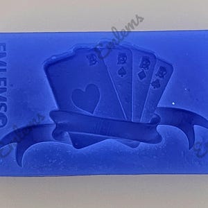 Nuevo molde de silicona para naipes pequeños de Alicia en el país de las maravillas de Emlems para resina, adornos para pasteles, arcilla, hormigón, fondant y técnicas mixtas