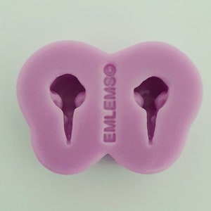 Emlems Raven skulls silicone mould earring size for resin, wax, clay, cake toppers, fondant, chocolate etc