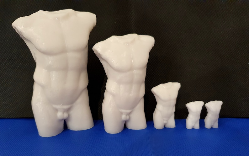 resin 5 inch Male Torso Silicone Mould food safe for cake toppers fondant chocolate etc