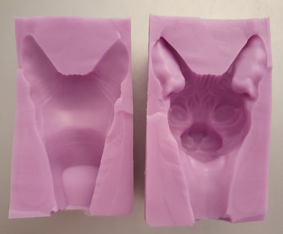 Large 3d Sphynx Cat Silicone Mould for resin, fondant, chocolate etc