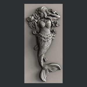 Emlems Small Mermaid plaque Silicone Mould for wax melts, resin, chocolate etc