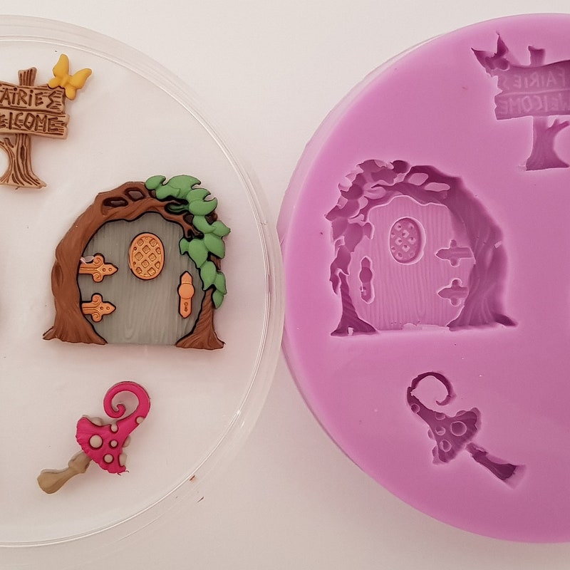 Fondant Baking Molds Mermaid Theme Mermaid & Fairy Silicone Mold For Fondant Cupcake Toppers - Baking & Cake Decorating Mermaid Cupcake Topper Party Supply-Cake Toppers