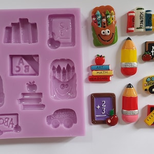 Emlems School, Education, Thank you Teacher Food Safe Silicone Mould for cake toppers, resin, fondant, clay, wax melts, chocolate and more
