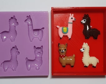 Lamas Silicone Mold alimentaire sans danger pour les gâteaux, la résine, le fondant, le chocolat, etc.