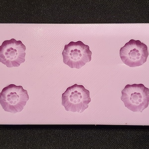 Multiple Poppies Silicone Mould earring pendant size for resin, cake toppers, fondant, clay etc