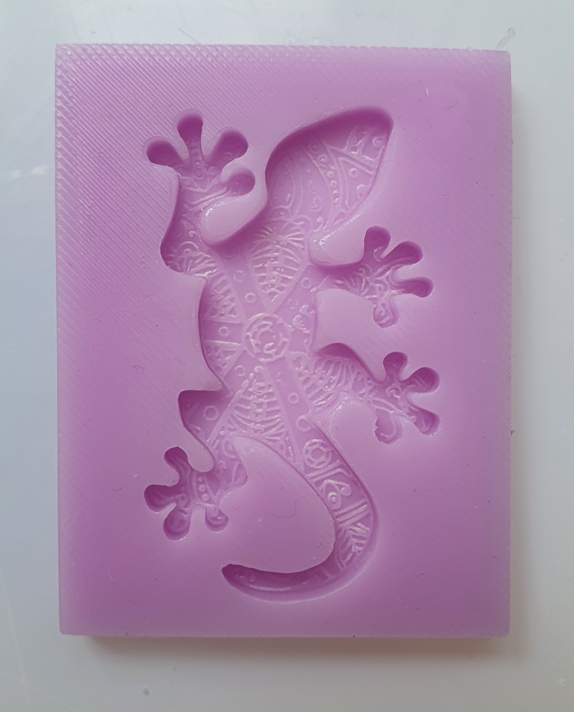 Emlems Small Mandala Lizard Silicone Mould for resin, clay, cake toppers, fondant and so much more