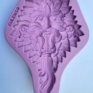 Emlems 20cm bearded Forest Greenman Silicone Mould for cake toppers, resin, clay, concrete, fondant and so much more