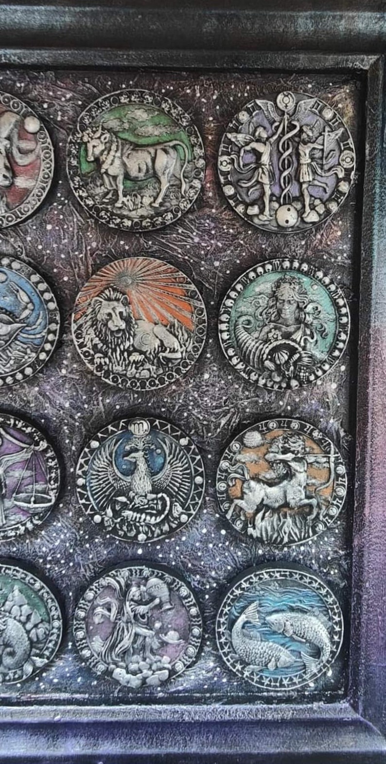 Emlems 12 silicone moulds zodiac astrology signs Horoscope Complete set. food safe for cake toppers, resin, pendants, fondant, chocolate etc image 4