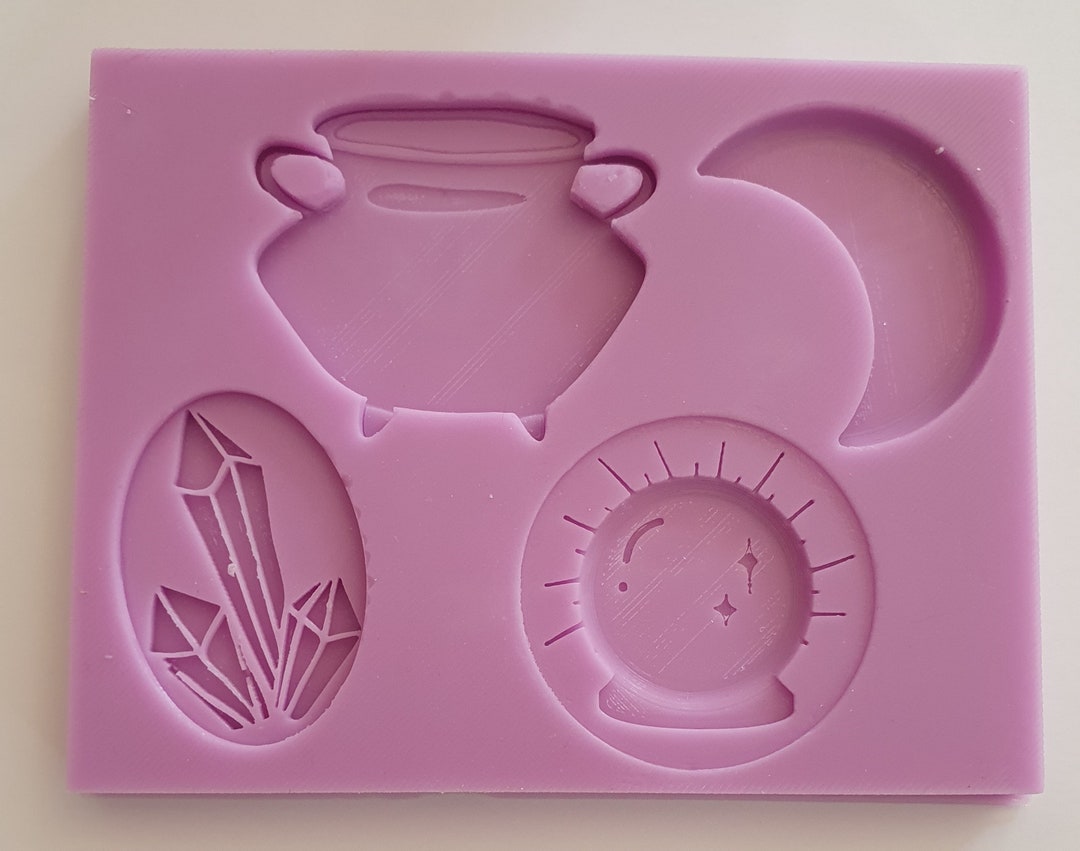 Witch Craft, Spiritualist, Crystal, Cauldron, Moonsilicone Mould Food ...