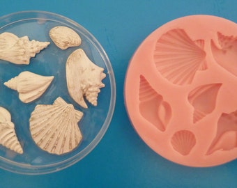 Emlems Sea shells, coral Silicone Mould food safe for resin, cake toppers, fondant, clay, plaster, jesmonite, wax, soap and so much more