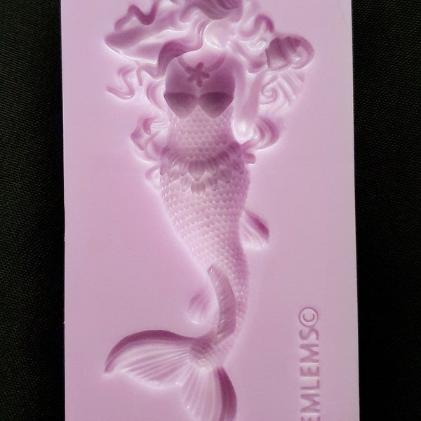 Emlems Mermaid Silicone Mould for wax, resin, soap etc