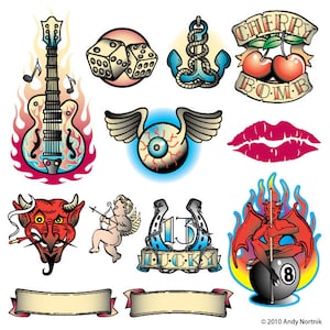 Tattoo Clip Art - Commercial and Personal Use