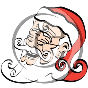 Santa Clip Art Clipart  - Personal or Commercial Use Royalty Free