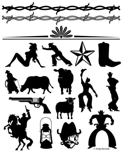 Western Clip Art Western Clipart Personal and Commercial Use | Etsy