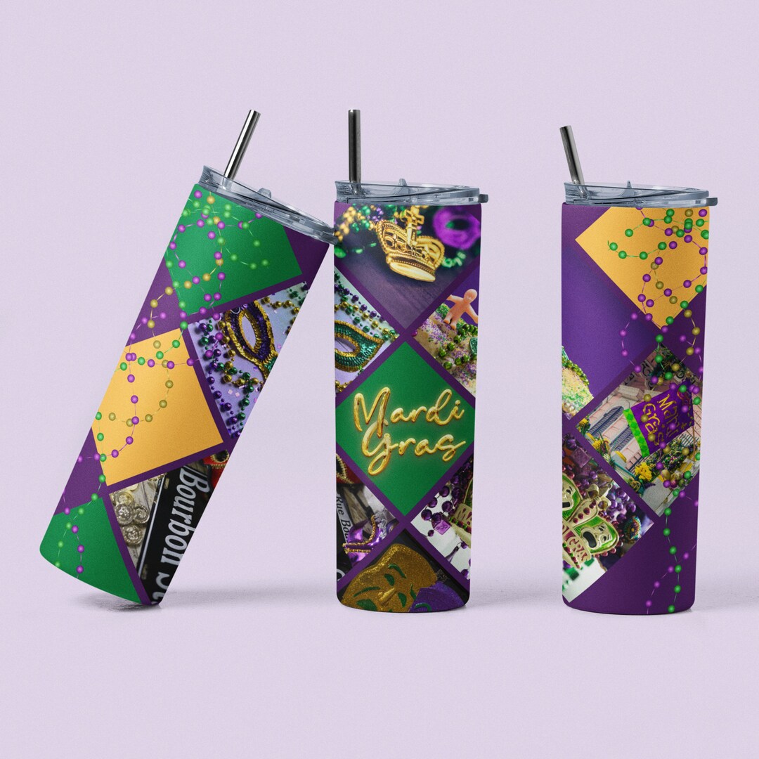 mardi gras tumbler designs