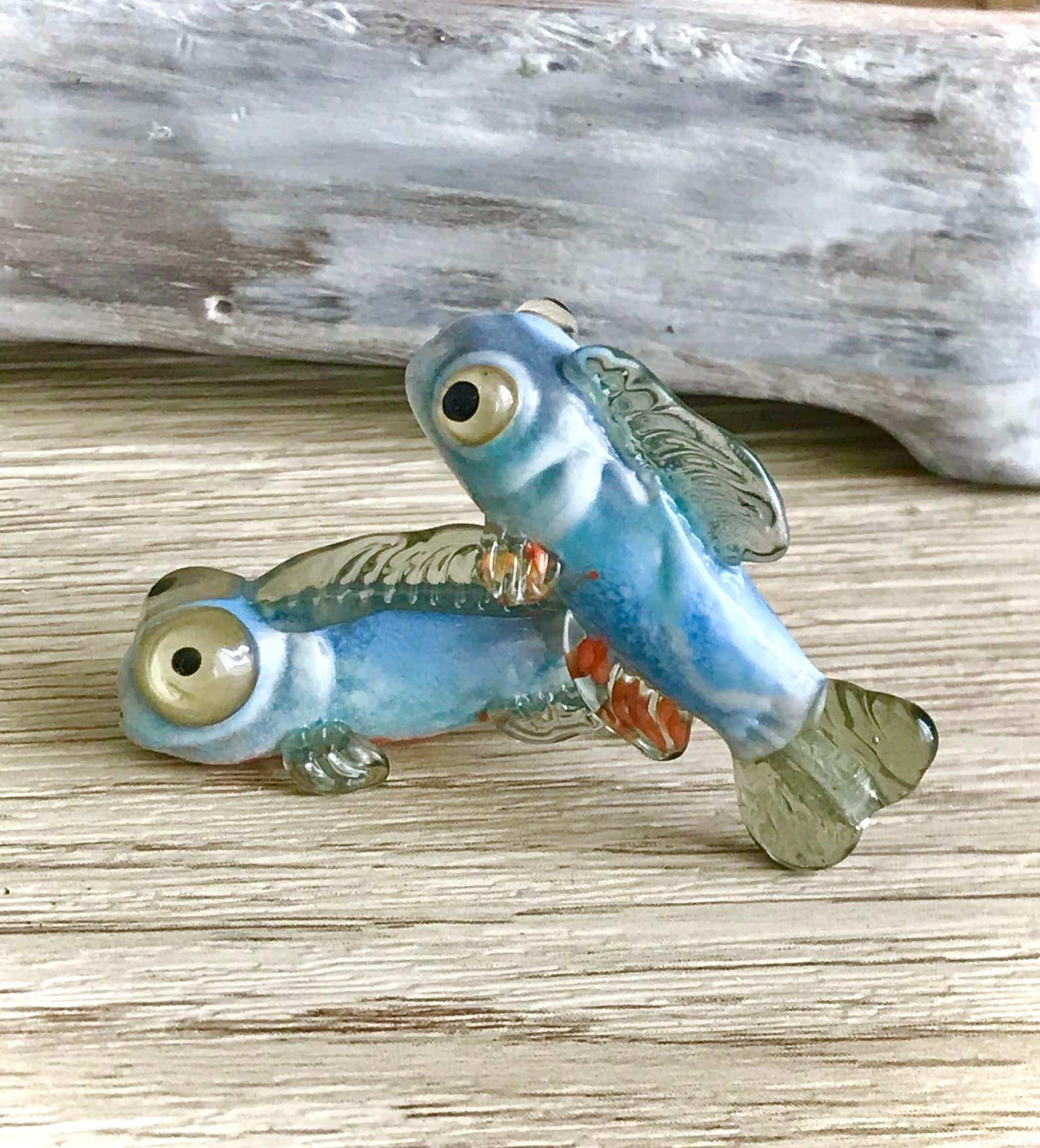 Lampwork Glass Fish Pendant – Handmade Ocean Animal Focal Bead - Etsy