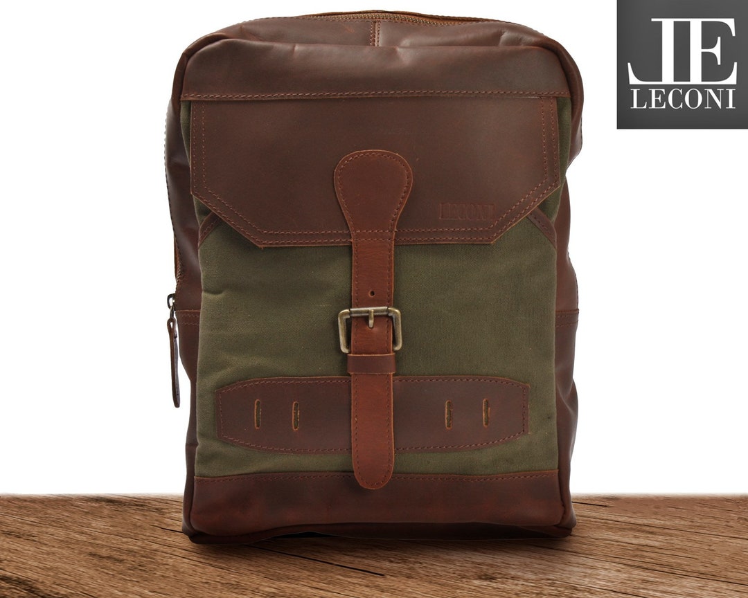 LECONI loisirs sac dos Crossbag sac dos femme homme cuir toile