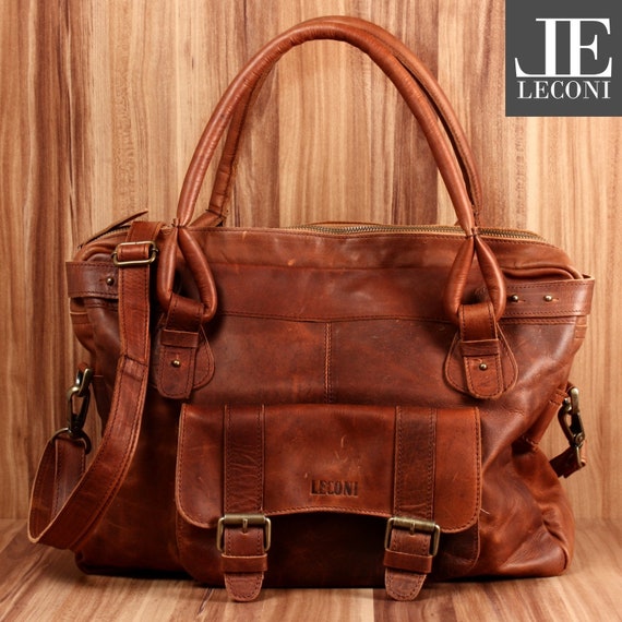 LECONI Henkeltasche Echtleder Damentasche Vintage Look Schultertasche natur Damen Ledertasche Frauen Handtasche Leder 38x29x11cm LE0050 LECONI Henkeltasche Echtleder Damentasche Vintage Look Schultertasche natur Damen Ledertasche Frauen Handtasche Leder 38x29x11cm LE0050