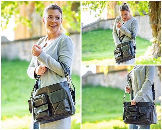 Acquista Yogodlns Borsa a mano e portamonete in pelle PU da donna tinta unita Borse a tracolla di moda di grande capacità di lusso Borse di shopping di design femminile in Italia