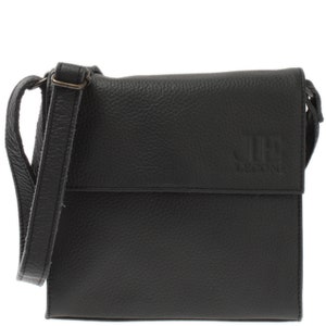 LECONI kleine Umhängetasche Ledertasche Damentasche Schultertasche Büffelleder Geschenk Frauen Damen Leder schwarz LE3082-sof