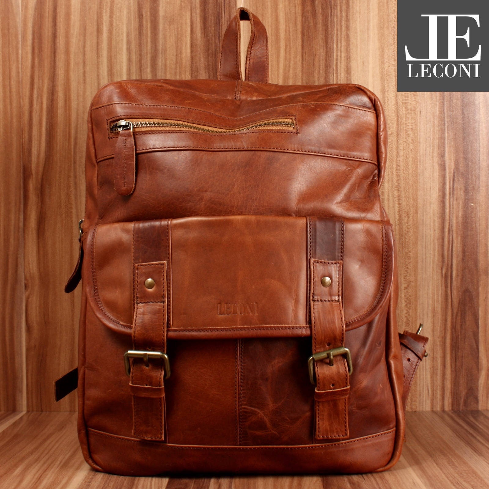 leather city backpack