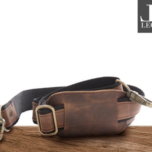 LECONI Trageriemen Schultergurt für Damentaschen und Herrentaschen Leder Nylon Schulterriemen Taschen - Gurt schlamm 150cm LEC-R2