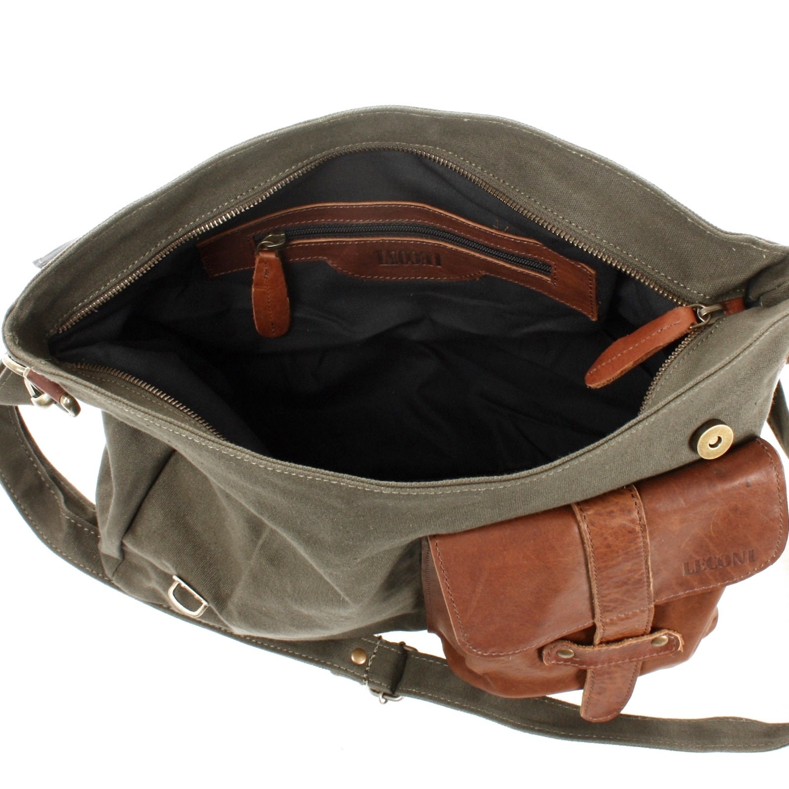LECONI Messenger Bag College Bag DIN A4 Courier Bag Leather - Etsy