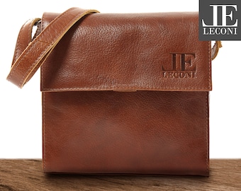 LECONI small shoulder bag leather bag ladies bag shoulder bag leather brown LE3082-buf
