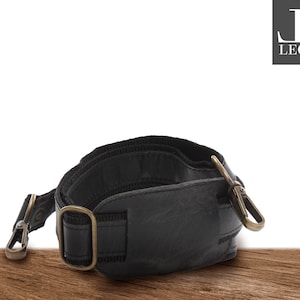LECONI shoulder strap leather nylon shoulder strap grey 150 cm LEC-R2