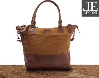 LECONI XXL Shopper Schultertasche Beuteltasche Leder Damentasche