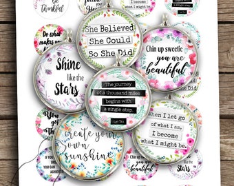 Uplifting Quotes Spirit 1.837 inch for 1.5 inch Button Machine Inspirational Quotes Printable round images  Digital Collage Sheet