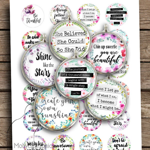 Uplifting Quotes Spirit 1.837 inch for 1.5 inch Button Machine Inspirational Quotes Printable round images  Digital Collage Sheet