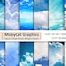 Clouds and Skies Digital Papers 12"x12" Blue Sky White Clouds Photo ...