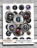 Vintage Camera Lenses 2.25 inch 1.313 inch 30mm 20 mm 1 inch 25 mm 16mm 1.5 inch Printable Circle Images Digital Collage Sheet 