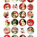 Vintage Christmas Printable Circle Images for Scrapbooking - Etsy