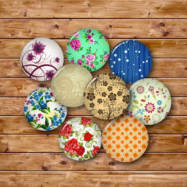 Beautiful Patterns 1 inch, 30mm, 16mm, 14mm, 12mm Bottle cap images, Pendant Images Digital Collage Sheet