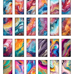 Pode incluir: Um conjunto de 18 fundos digitais abstratos com padr&otilde;es em espiral em cores vibrantes como azul, vermelho, amarelo e roxo. Os fundos t&ecirc;m um efeito marmorizado com acentos dourados.